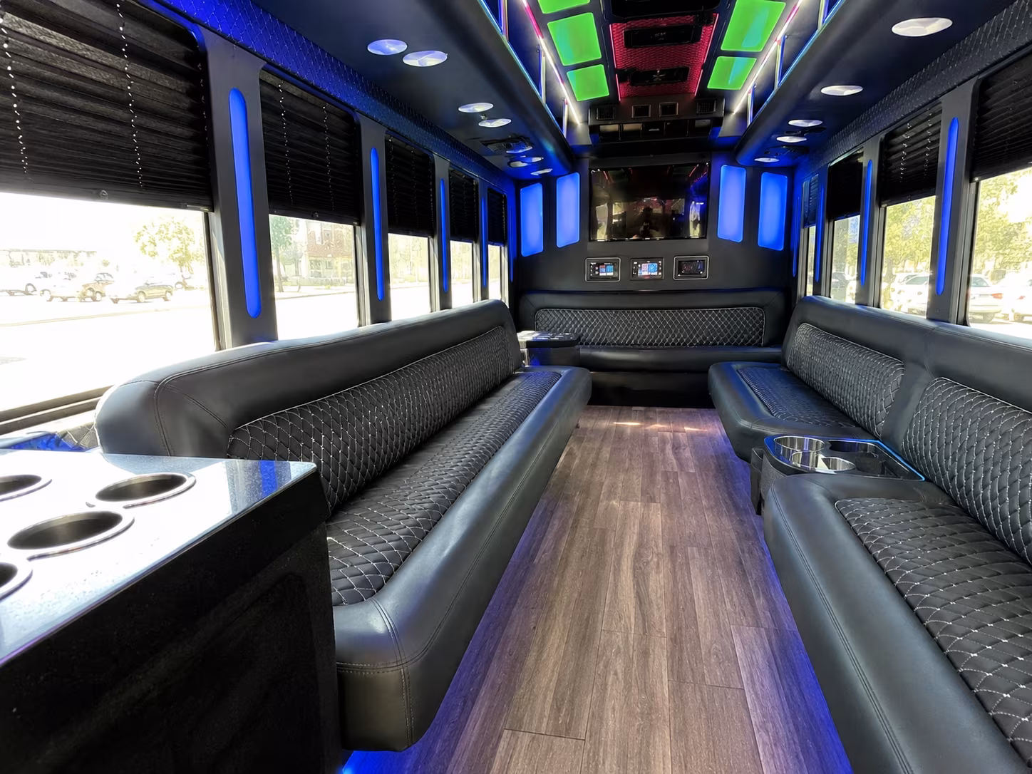 altamonte springs 15 passenger party bus inside