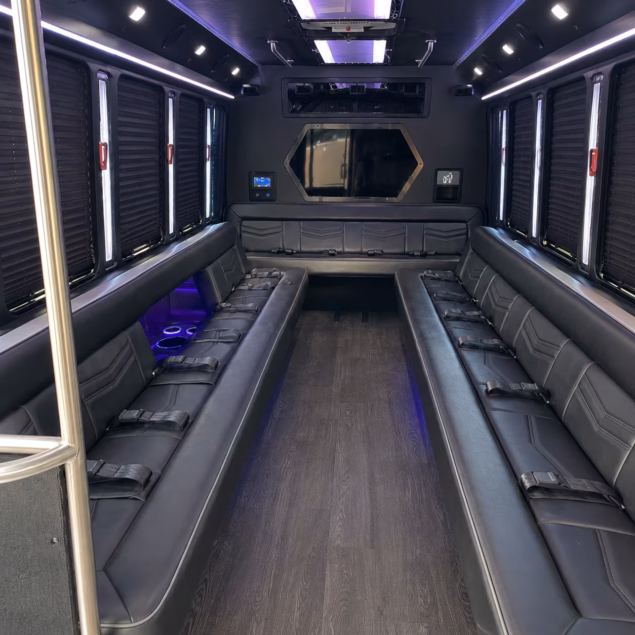 altamonte springs 18 passenger party bus interior