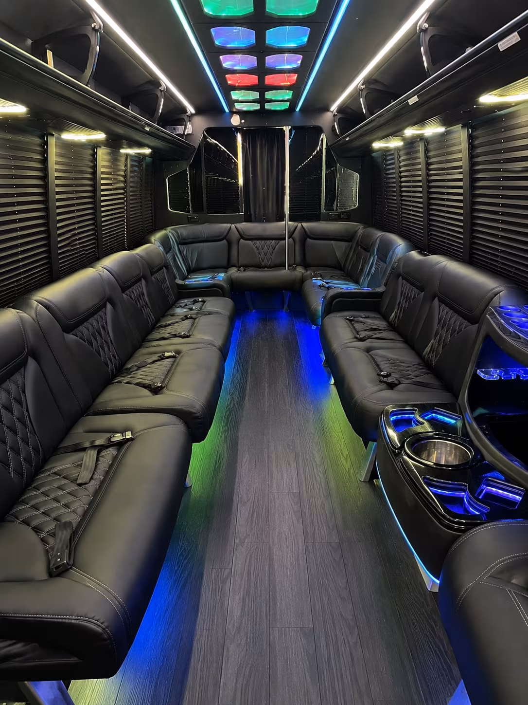 altamonte springs 20 passenger party bus interior