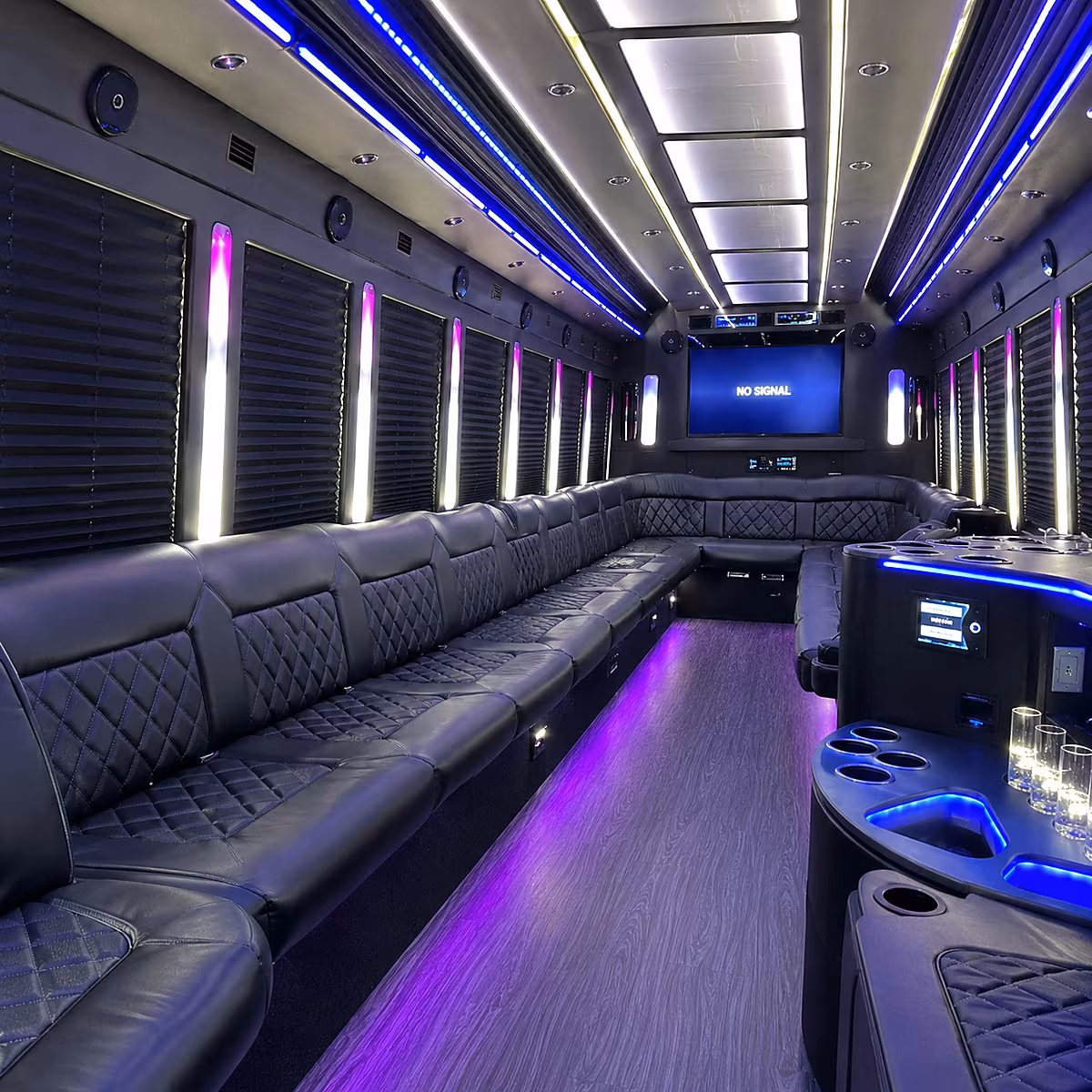 altamonte springs 30 passenger party bus inside