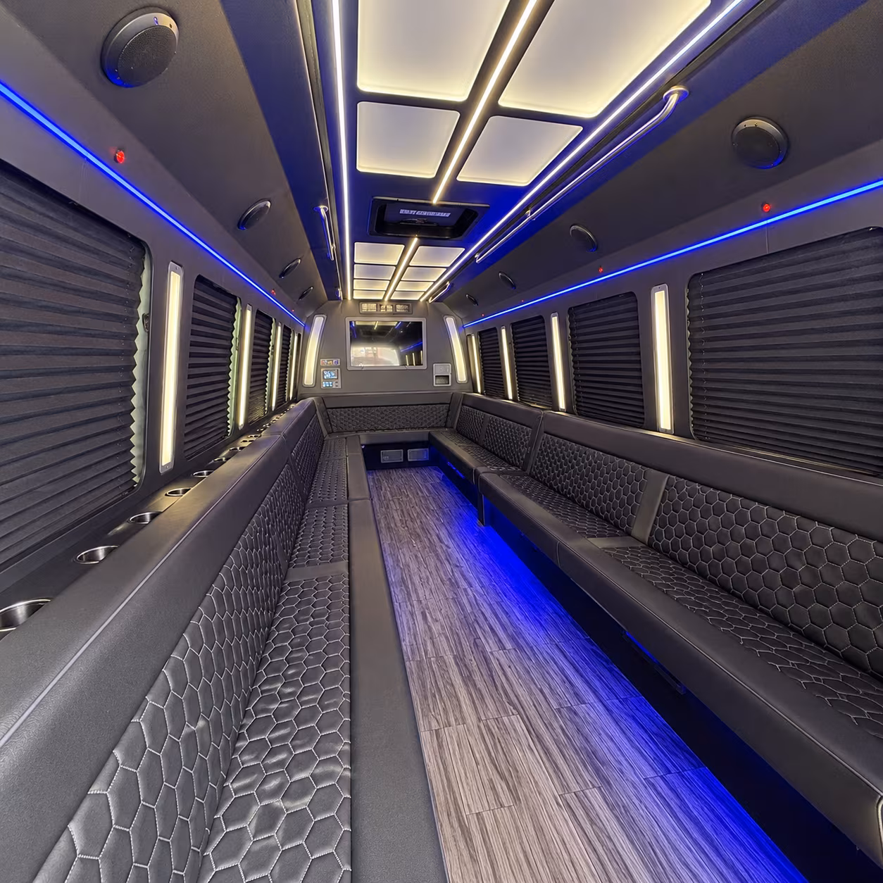 altamonte springs 30 passenger party bus interior