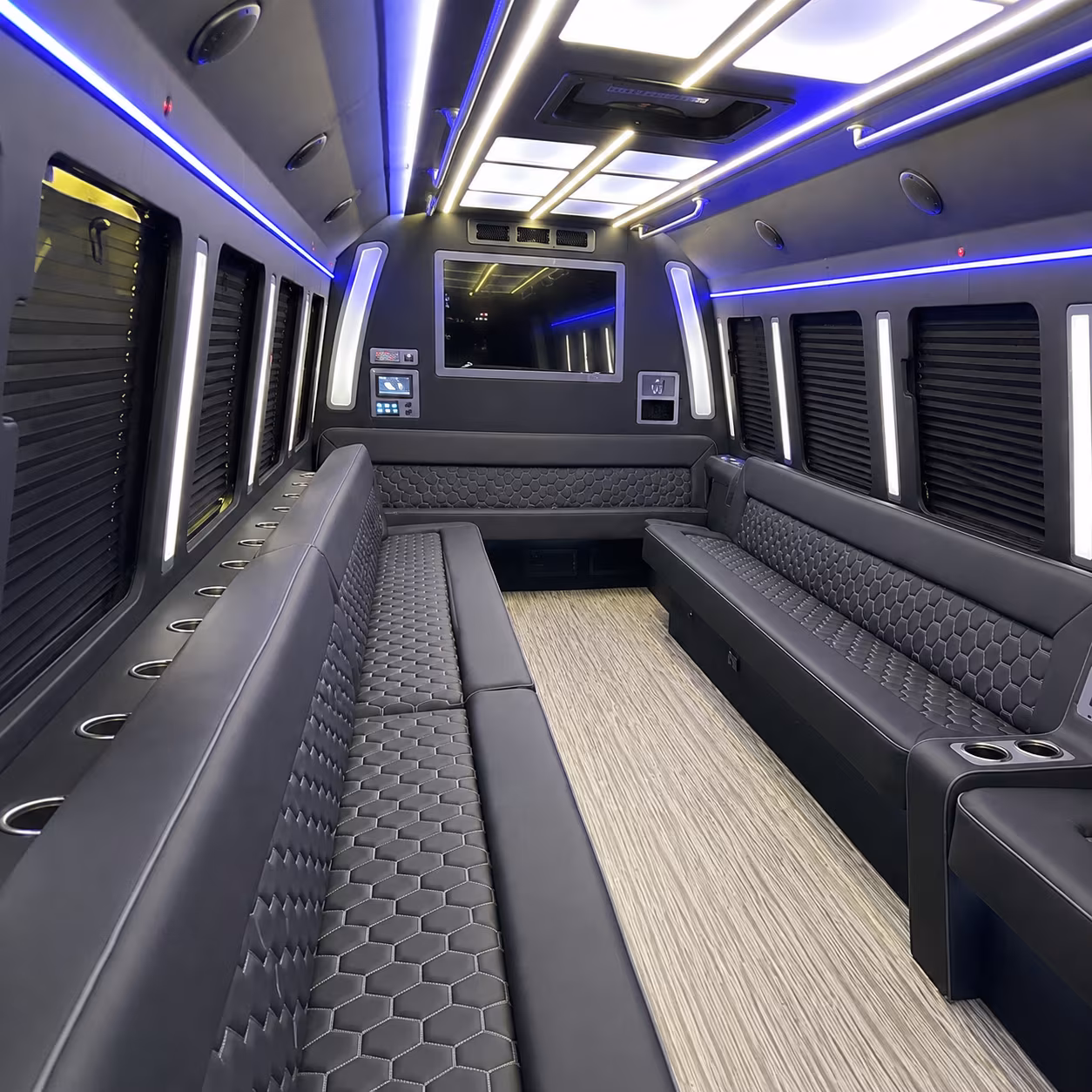 altamonte springs 40 passenger party bus inside