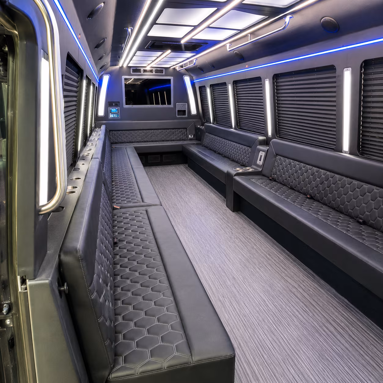 altamonte springs 40 passenger party bus interior