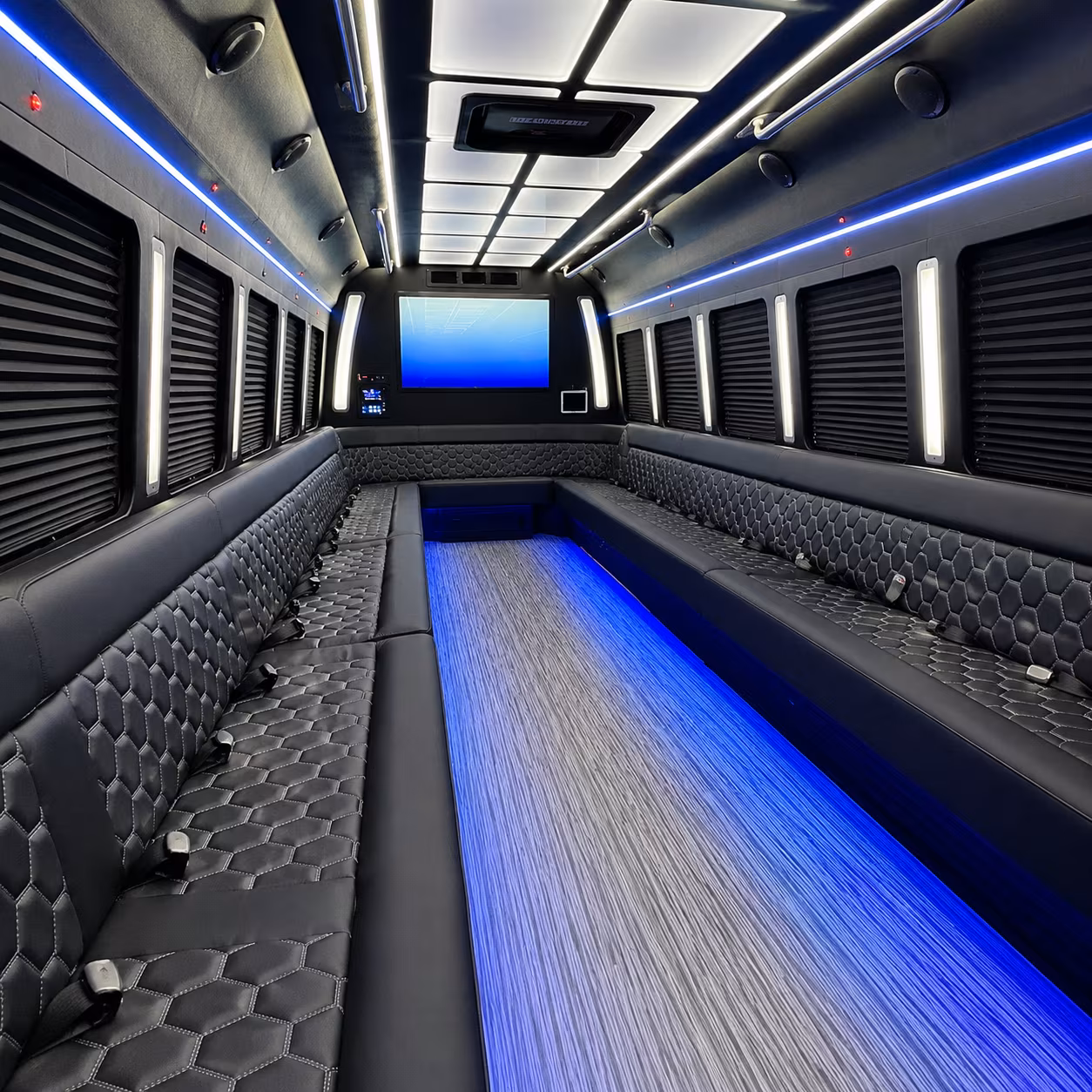 altamonte springs 50 passenger party bus inside