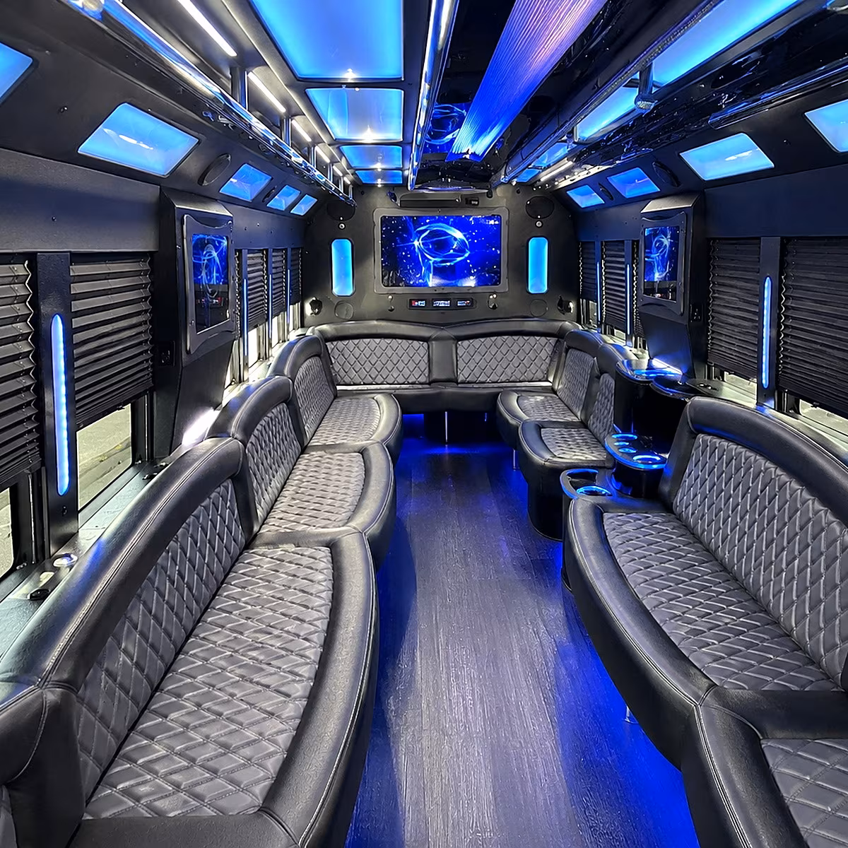 altamonte springs 50 passenger party bus interior