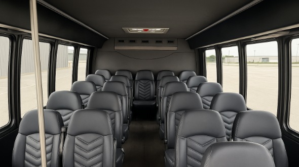 Interior of Charter Bus Company Altamonte Springs's 25 Passenger Mini bus in Altamonte Springs