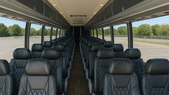 Interior of Charter Bus Company Altamonte Springs's 56 Passenger Charter Bus in Altamonte Springs