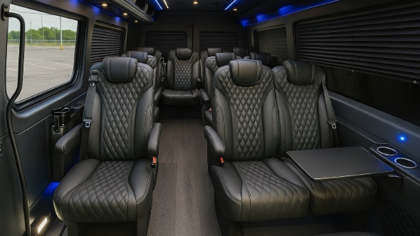 Interior of Charter Bus Company Altamonte Springs's Sprinter Van Rental With Driver in Altamonte Springs